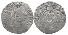 Portuguese India
D. João Prince Regent (1799-1816)
Rupee Goa 1809
AG: 18.02 10.79 g
Very Fine