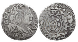 Portuguese India
D. João Prince Regent (1799-1816)
Rupee Goa 1812
AG: 18.08 10.86 g
Very Fine