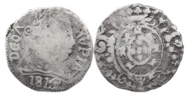 Portuguese India
D. João Prince Regent (1799-1816)
Rupee Goa 1815
AG: 18.12 10.99 g
Fine