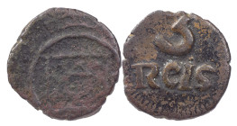 Portuguese India
D. João VI (1816-1826)
3 Réis Goa
AG: 01.02 1.95 g
Fine