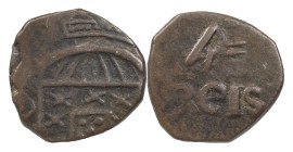 Portuguese India
D. João VI (1816-1826)
4 and 1/2 Réis Goa
AG: 02.01 2.43 g
Good Fine