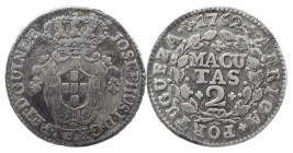 Angola
D. José I (1750-1777)
2 Macutas 1762
AG: 09.01 2.82 g
Very Fine