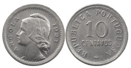 Angola
Portuguese Republic (1910-Present)
10 Centavos 1921
AG: 07.01 3.04 g
XF