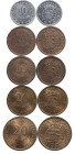 Angola
Portuguese Republic (1910-Present)
Lot of 5 coins different
10 centavos of 1974, 1949 and 1948.
20 centavos 1962 and 1948.
XF/UNC