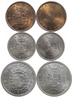 Angola
Portuguese Republic (1910-Present)
Lot of 3 coins different with offset axes.
1 escudo 1974, 5 escudos of 1972 and 20 escudos of 1955.
XF/UNC