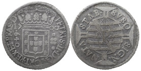 Brazil
D. Pedro II (1683-1706)
640 Réis 1700 Pernambuco
AG: 25.02 18.78 g
Good Fine