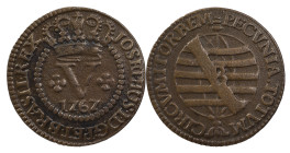 Brazil
D. José I (1750-1777)
5 Réis 1767 Bahia
AG: 05.05 3.74 g
Very Fine
