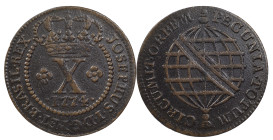 Brazil
D. José I (1750-1777)
10 Réis 1774 Lisbon
AG: 08.03 7.45 g
Good Fine