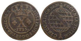 Brazil
D. José I (1750-1777)
10 Réis 1775 Lisbon
AG: 08.07 6.71 g
Fine