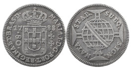 Brazil
D. Maria I (1786-1799)
80 Réis 1788 Lisbon
AG: 14.02 2.22 g
Good Fine