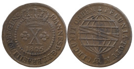 Brazil
D. João Prince Regent (1799-1816)
10 Réis 1805 Rio of Janeiro
AG: 03.01 3.86 g
Very Fine