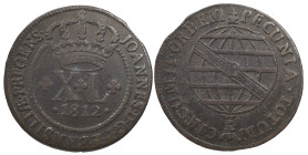 Brazil
D. João Prince Regent (1799-1816)
40 Réis 1812 Bahia
AG: 16.07 11.81 g
Fine
