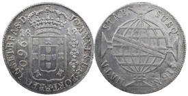 Brazil
D. João Prince Regent (1799-1816)
960 Réis 1812 Rio of Janeiro
restrike above 8 Reales Espanha
AG: 29.08 26.78 g
Very Fine
