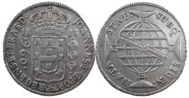 Brazil
D. João Prince Regent (1799-1816)
960 Réis 1813 Bahia
restrike above 8 Reales Espanha
AG: 31.06 26.74 g
About XF