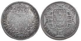 Brazil
D. João VI (1816-1822)
320 Réis 1820 Rio of Janeiro
AG: 19.04 8.66 g
Very Fine