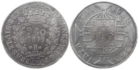 Brazil
D. João VI (1816-1822)
960 Réis 1819 Rio of Janeiro
restrike above 8 Reales Espanha
AG: 25.06 26.68 g
Very Fine