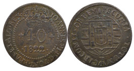 São Tomé and Príncipe
D. João VI (1816-1826)
40 Réis 1822
AG: 02.06 5.52 g
Good Fine