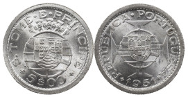 São Tomé and Príncipe
Portuguese Republic (1910-Present)
5 escudos of 1951
AG: 19.01 7.03 g
UNC