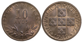 Timor
Portuguese Republic (1910-Present)
10 avos 1948
AG: 01.03 3.04 g
UNC
