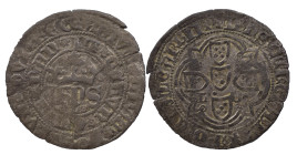 Portugal
D. João I (1385-1433)
Real of 10 soldos Lisbon oLo / L. B
AG: 44.03 2.74 g
Good Fine