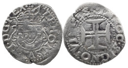 Portugal
D. Afonso VI (1656-1667)
Half tostão Lisbon
Crown with 3 Flor-de-lis
AG: NC; 1.68 g Inedit
Good Fine