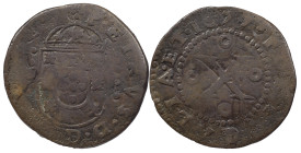 Portugal
D. Pedro Prince Regent (1667-1683)
10 Réis Lisbon 1677
AG: 11.05 14.81 g
Fine