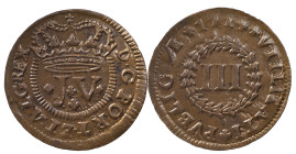 Portugal
D. João V (1706-1750)
3 Réis 1714
AG: 10.02 3.90 g
Good Very Fine