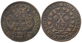 Portugal
D. João V (1706-1750)
10 Réis 1743
AG: 35.08 12.45 g
About Very Fine