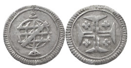 Portugal
D. João V (1706-1750)
Vintém of sphere
AG: 41.01 0.69 g
About Very Fine
