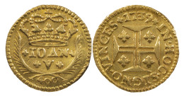 Portugal
D. João V (1706-1750)
Pinto 1739
AG: 84.10 1.08 g
Good Very Fine