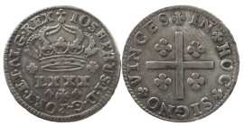 Portugal
D. José I (1750-1777)
Tostão Lisbon
AG: 17.01 2.88 g
Very Fine