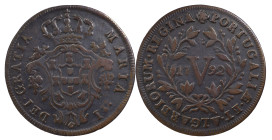 Portugal
D. Maria I (1786-1799)
5 Réis 1792 Lisbon
AG: 02.02 5.85 g
About Very Fine