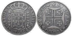 Portugal
D. Maria I (1786-1799)
New Cruzado 1788 Lisbon
AG: 18.01 14.00 g
Good Very Fine