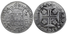 Portugal
D. João Prince Regent (1799-1816)
New Cruzado Lisbon 1807
AG: 24.03 13.95 g
Fine