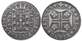Portugal
D. João Prince Regent (1799-1816)
New Cruzado Lisbon 1809
AG: 25.08 14.01 g
Very Fine