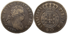 Portugal
D. João VI (1816-1826)
40 Réis Lisbon 1820
AG: 04.02 34.62 g
Good Fine