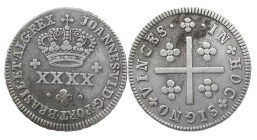 Portugal
D. João VI (1816-1826)
Half tostão Lisbon
AG: 07.01 1.56 g
Very Fine