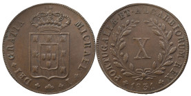 Portugal
D. Miguel I (1828-1834)
10 Réis 1831 Lisbon
AG: 02.04 13.71 g
Good XF