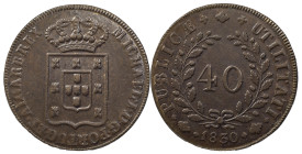 Portugal
D. Miguel I (1828-1834)
40 Réis 1830 Lisbon
AG: 04.05 32.00 g
Good Very Fine