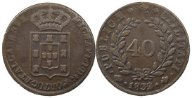 Portugal
D. Miguel I (1828-1834)
40 Réis 1832 Lisbon
AG: 04.14 32.76 g
About Very Fine