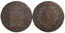 Portugal
D. Maria II (1834-1853)
10 Réis Lisbon 1836
AG: 11.03 10.96 g
Good Fine