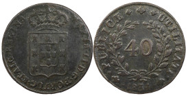 Portugal
D. Maria II (1834-1853)
40 Réis Lisbon 1834
AG: 14.05 32.79 g
Good Fine