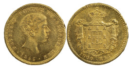 Portugal
D. Pedro V (1853-1861)
1000 Réis Lisbon 1855
AG: 09.01 1.78 g
About XF