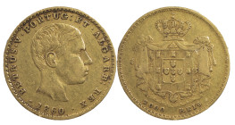 Portugal
D. Pedro V (1853-1861)
2000 Réis Lisbon 1860
AG: 11.03 3.47 g
Very Fine
