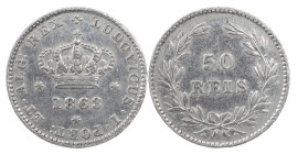 Portugal
D. Luís I (1861-1889)
50 Réis Lisbon 1863
AG: 08.02 1.22 g
Good Very Fine