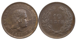 Portugal
D. Carlos I (1889-1908)
10 Réis Lisbon 1891
AG: 02.01 6.02 g
XF