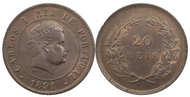 Portugal
D. Carlos I (1889-1908)
20 Réis Lisbon 1891
AG: 03.01 11.91 g
XF to UNC