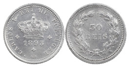 Portugal
D. Carlos I (1889-1908)
50 Réis Lisbon 1893
AG: 04.01 1.26 g
Good Very Fine