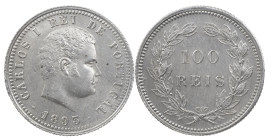 Portugal
D. Carlos I (1889-1908)
100 Réis Lisbon 1893
AG: 06.05 2.55 g
XF