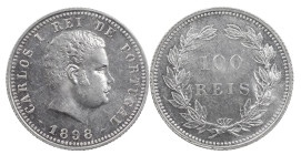 Portugal
D. Carlos I (1889-1908)
100 Réis Lisbon 1898
AG: 06.05 2.50 g
XF